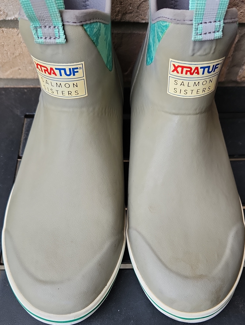 XTRATUF Salmon Sisters Women's Gray Waterproof Rain Boots